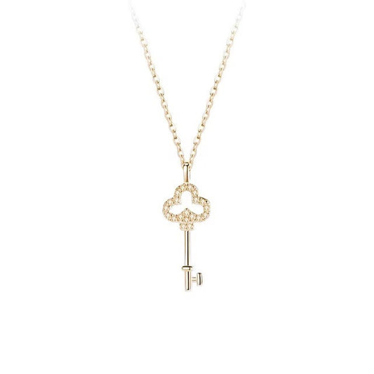 elegant jewellery gift sterling silver gold plated lover key necklace 