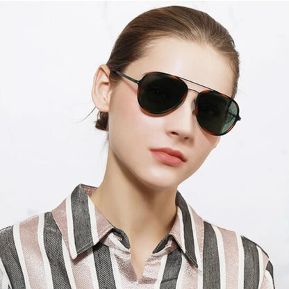Classic women’s luxury tortoise aviators with anti-reflective lenses