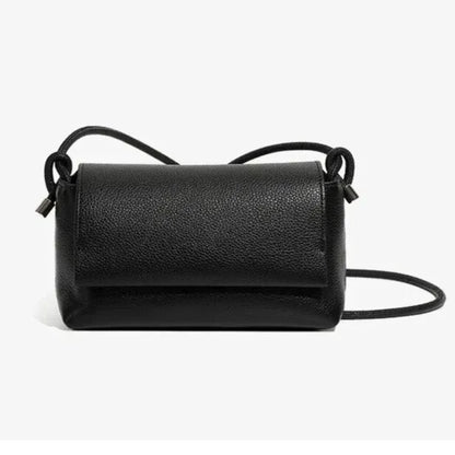 small genuine black leather crossbody bag