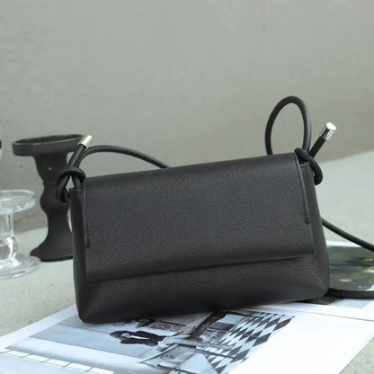 luxury small crossbody genuine leather black