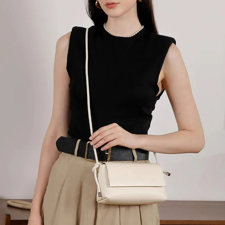 Elegant small leather crossbody for events and travel