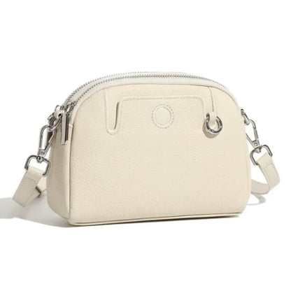 vintage leather mini bag for women crossbody bag cream