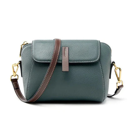 isla mini blue leather crossbody bag