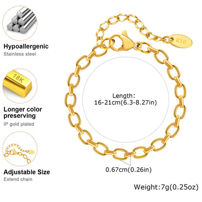 durable stainless steel gold bracelet modern