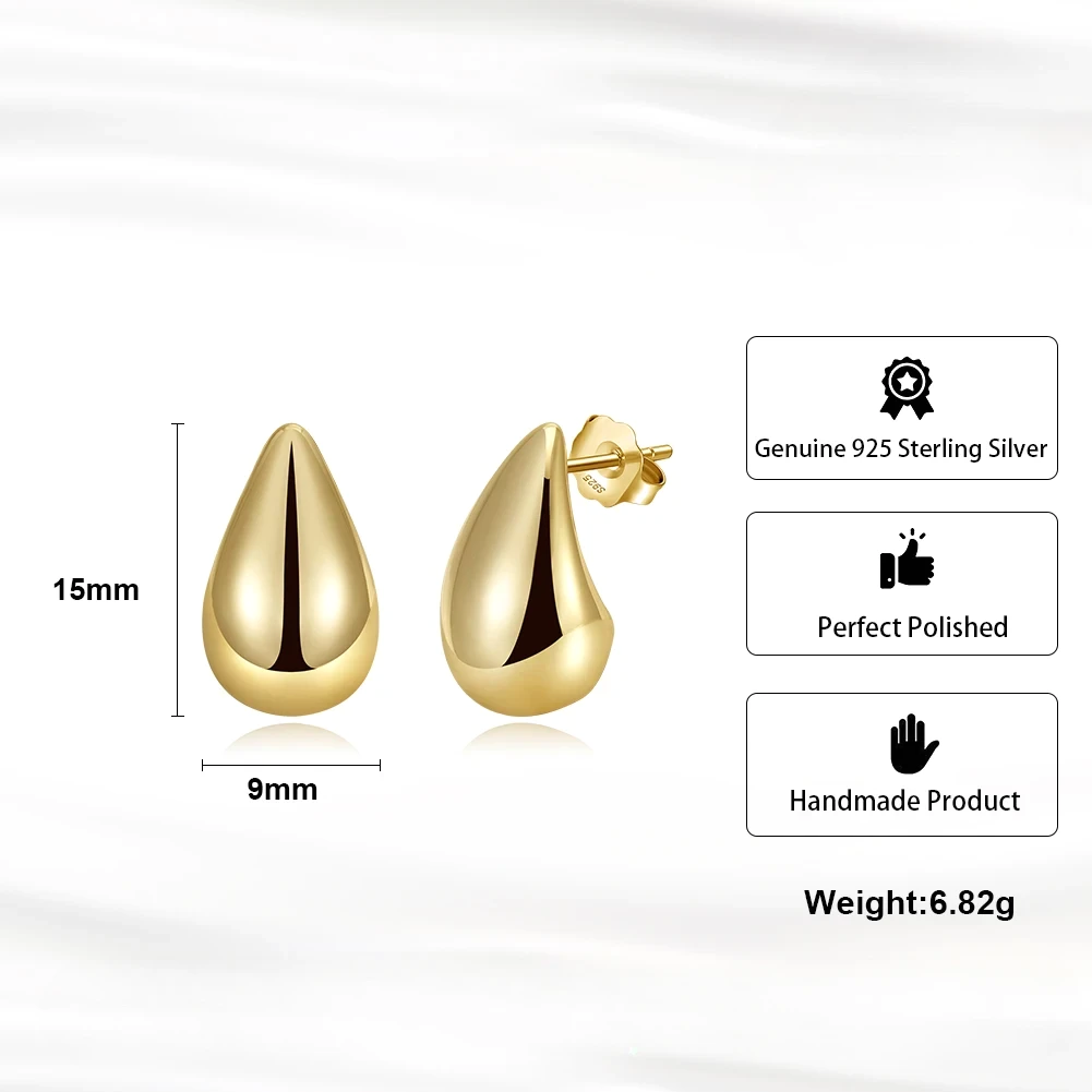 lightweight gold stud earrings for daily wear detail