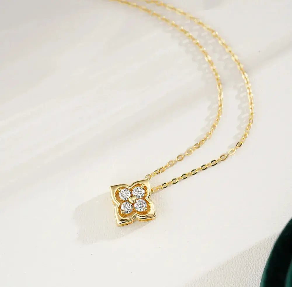 quiet luxury gold plated sterling silver pendant necklace