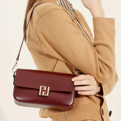 Aurelia Crossbody Bag – Red Leather Bag for Women - Elegantia