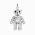 Sterling Silver Bear Pendant with Zircon Detail