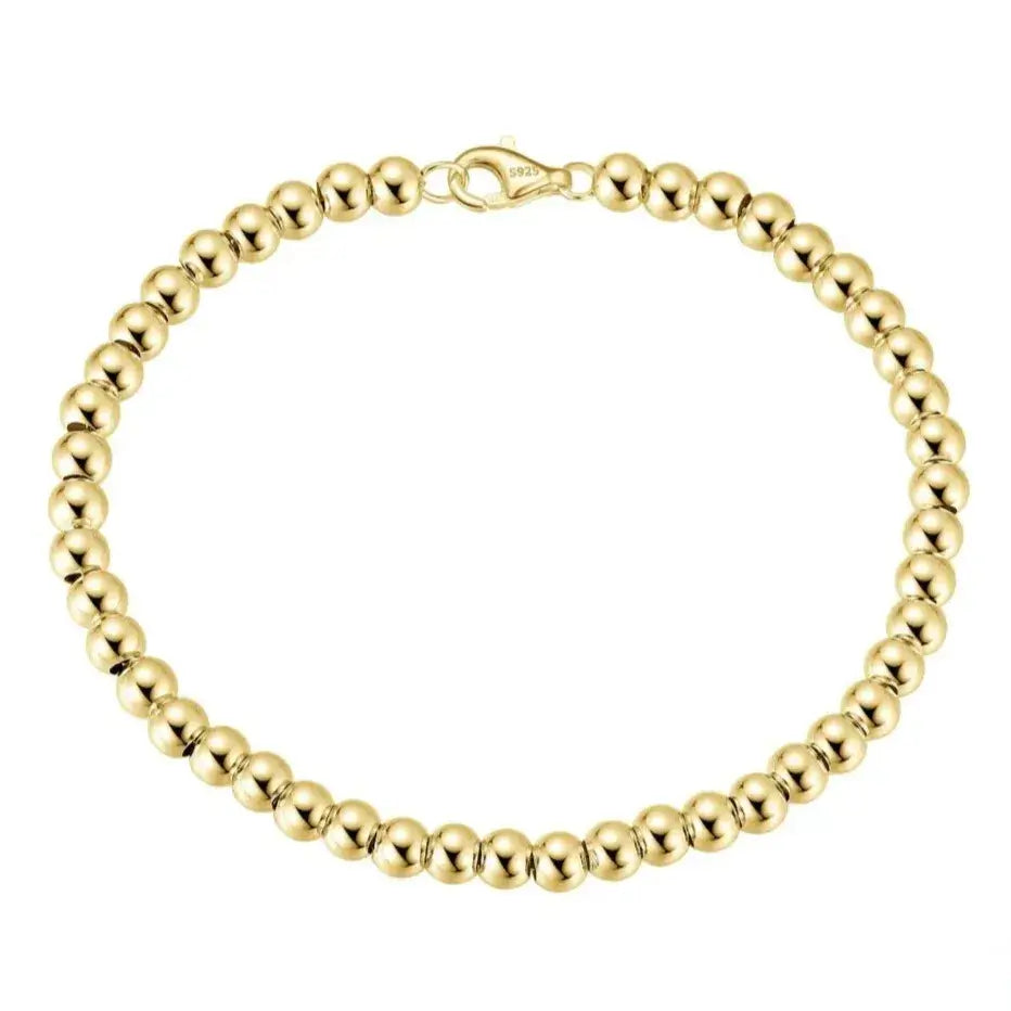 gold beaded bracelet italian design