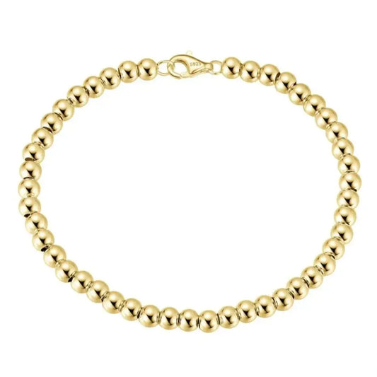 gold beaded bracelet italian design