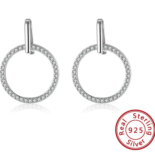 minimalist 925 silver hoop earrings