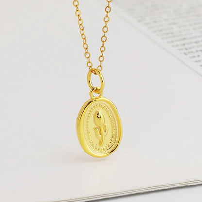 Lightweight tulip flower necklace pendant