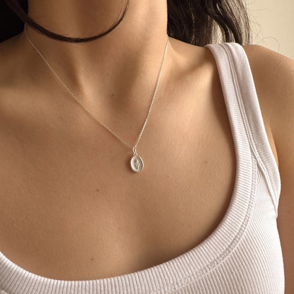Sterling silver floral pendant for women