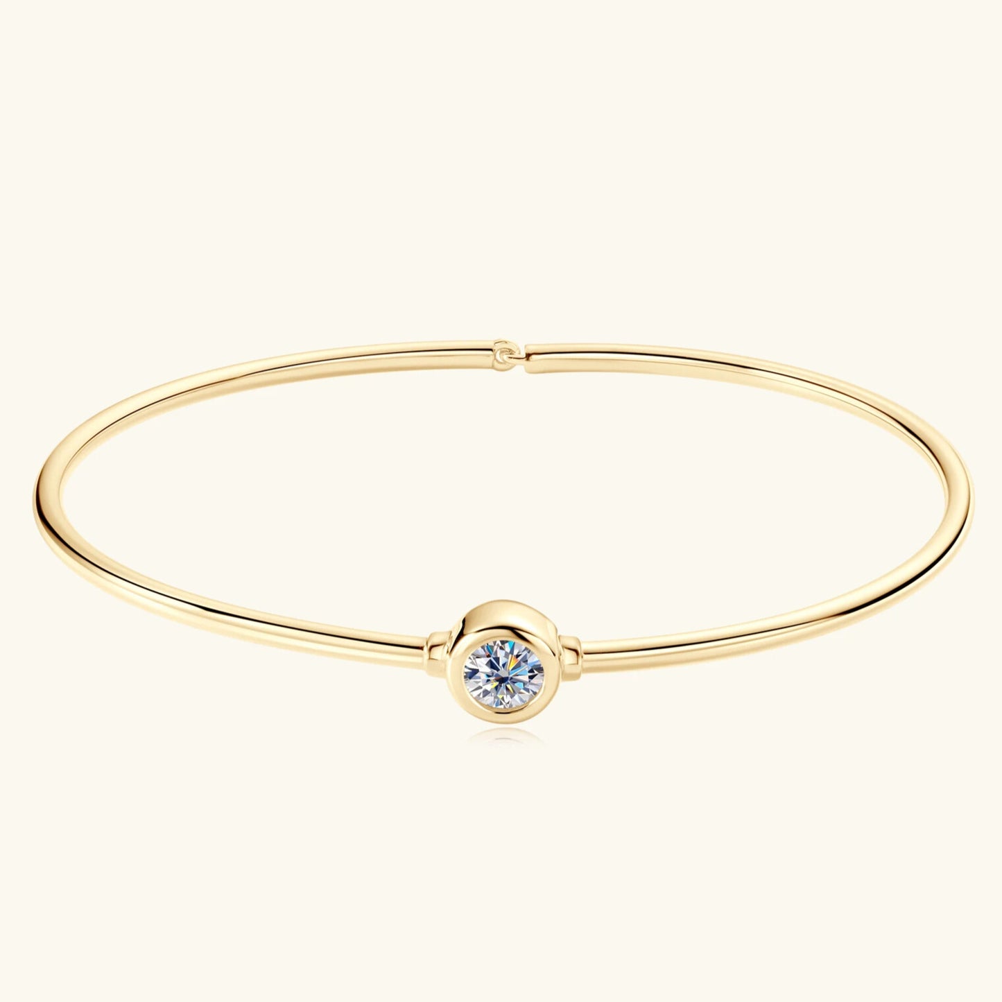 Gold Moissanite Bangle Bracelet for woman