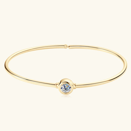 Gold Moissanite Bangle Bracelet for woman