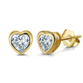 Noble Sparkle Stud Earrings – 18K Gold Plated 925 Sterling Silver