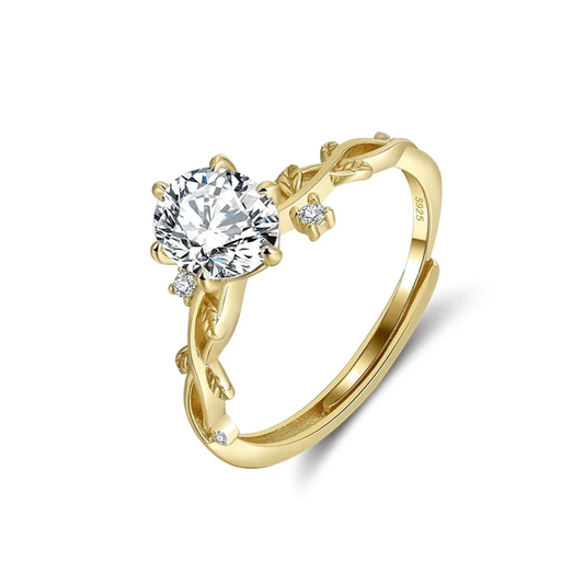 modern stacking sterling silver gold plated open band ring oval solitaire
