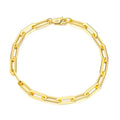 Gold Plated Paperclip Link Chain Bracelet