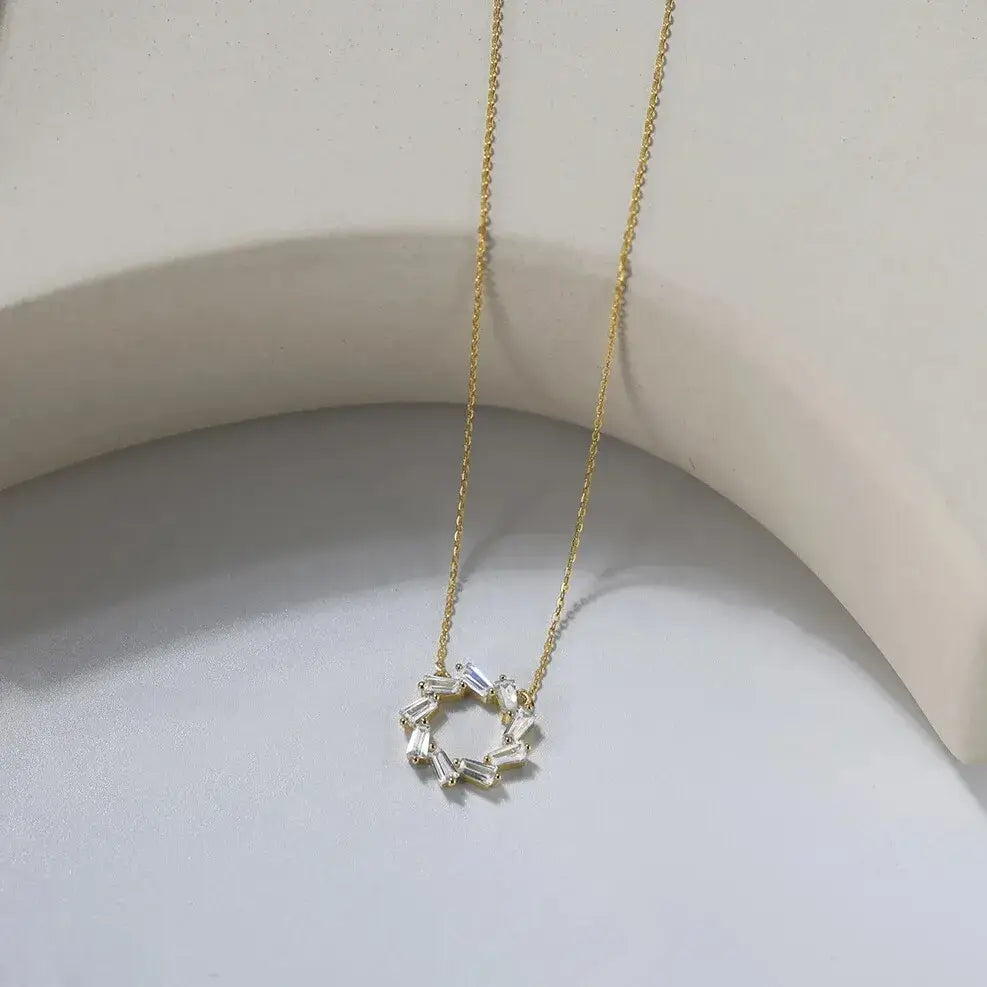 elegant gold necklace lifestyle shot