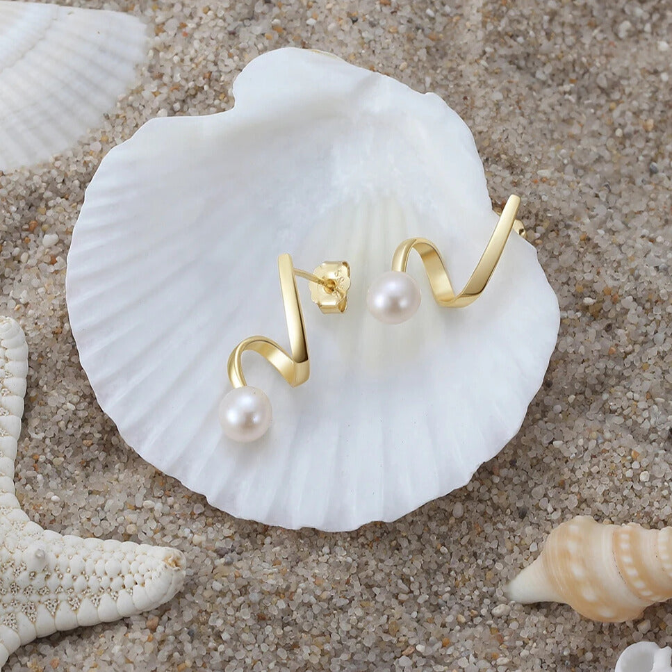 classic pearl studs with butterfly back