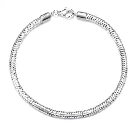 snake chain bracelet sterling silver gold plated elegantia