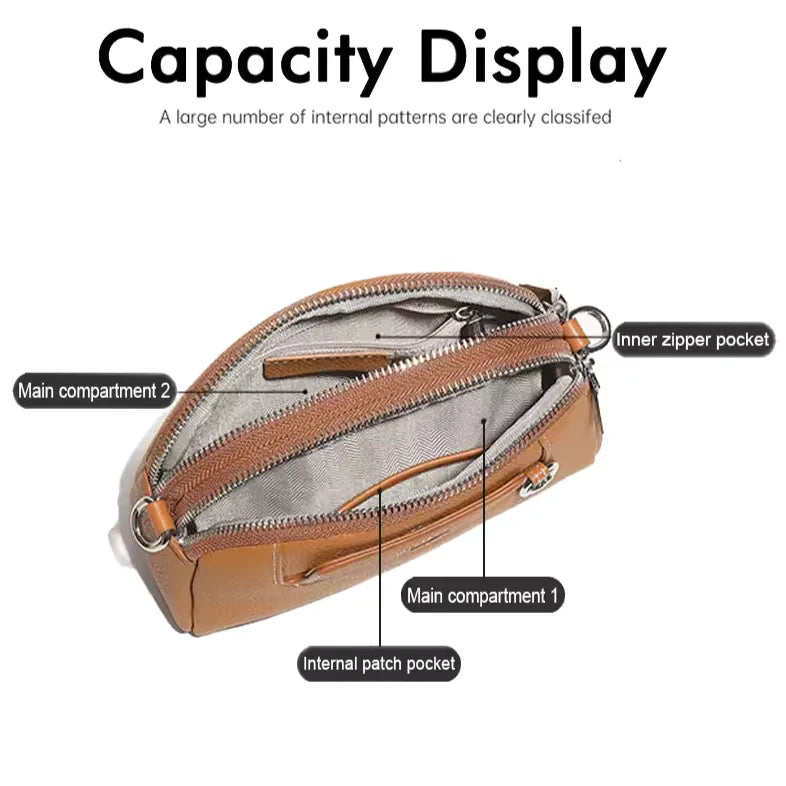 compact structured mini bag golden brown