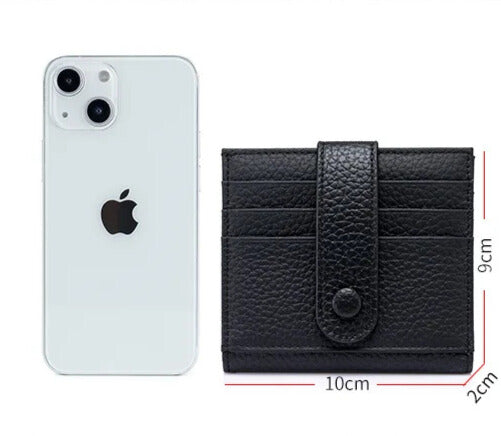 Slim Genuine Leather Wallet – Lightweight Cowhide Card Holder
