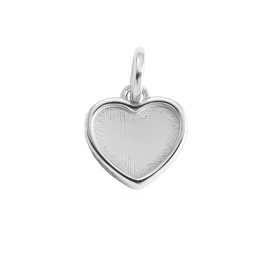 Delicate silver heart charm DIY jewellery pendant