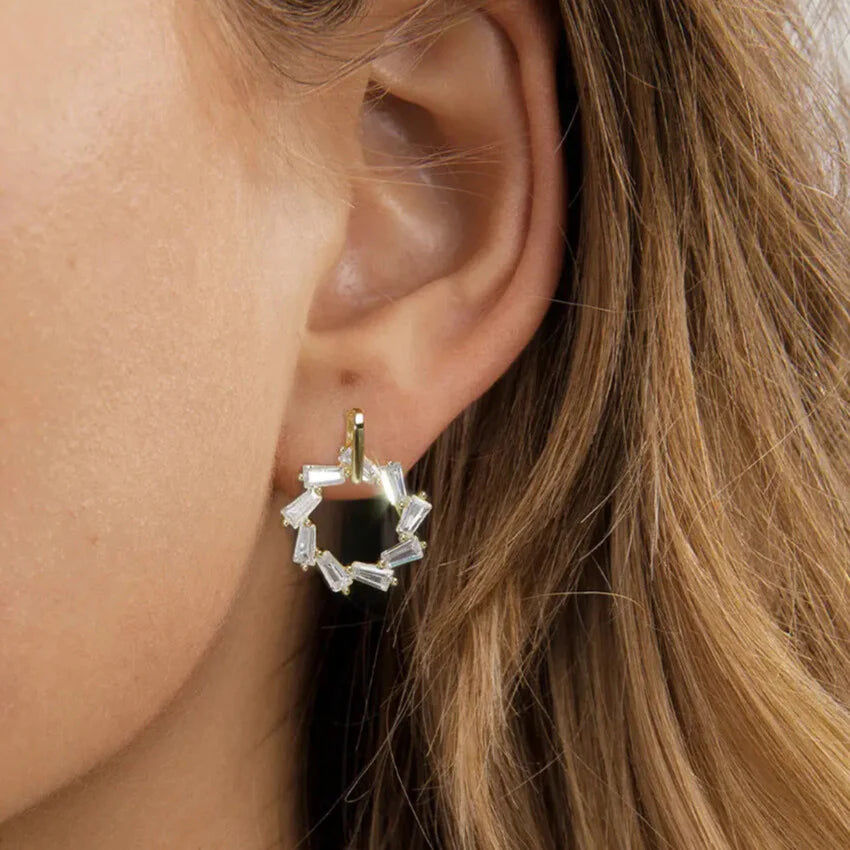 lightweight hypoallergenic geometric drop earrings