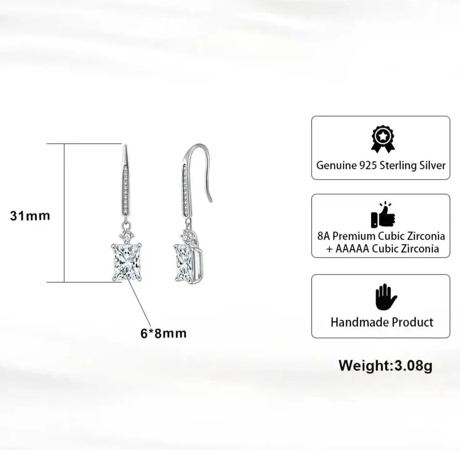 hypoallergenic nickel free sterling silver drop earrings
