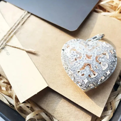Glamorous Heart Locket Pendant in 925 Sterling Silver