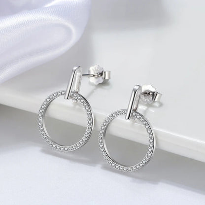 elegant zircon hoop earrings classy style