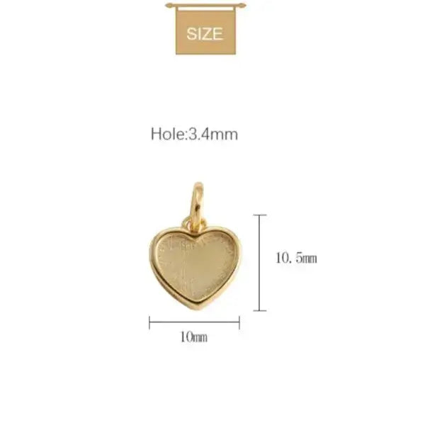 925 silver pendant with 18K gold plating and heart shape