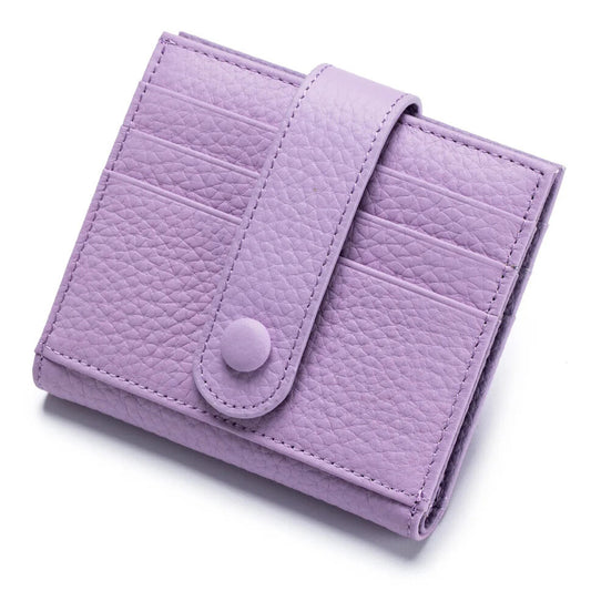 Slim Genuine Leather Wallet – Lightweight Cowhide Card Holder
