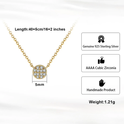 Delicate women’s pendant necklace with cubic zirconia stone
