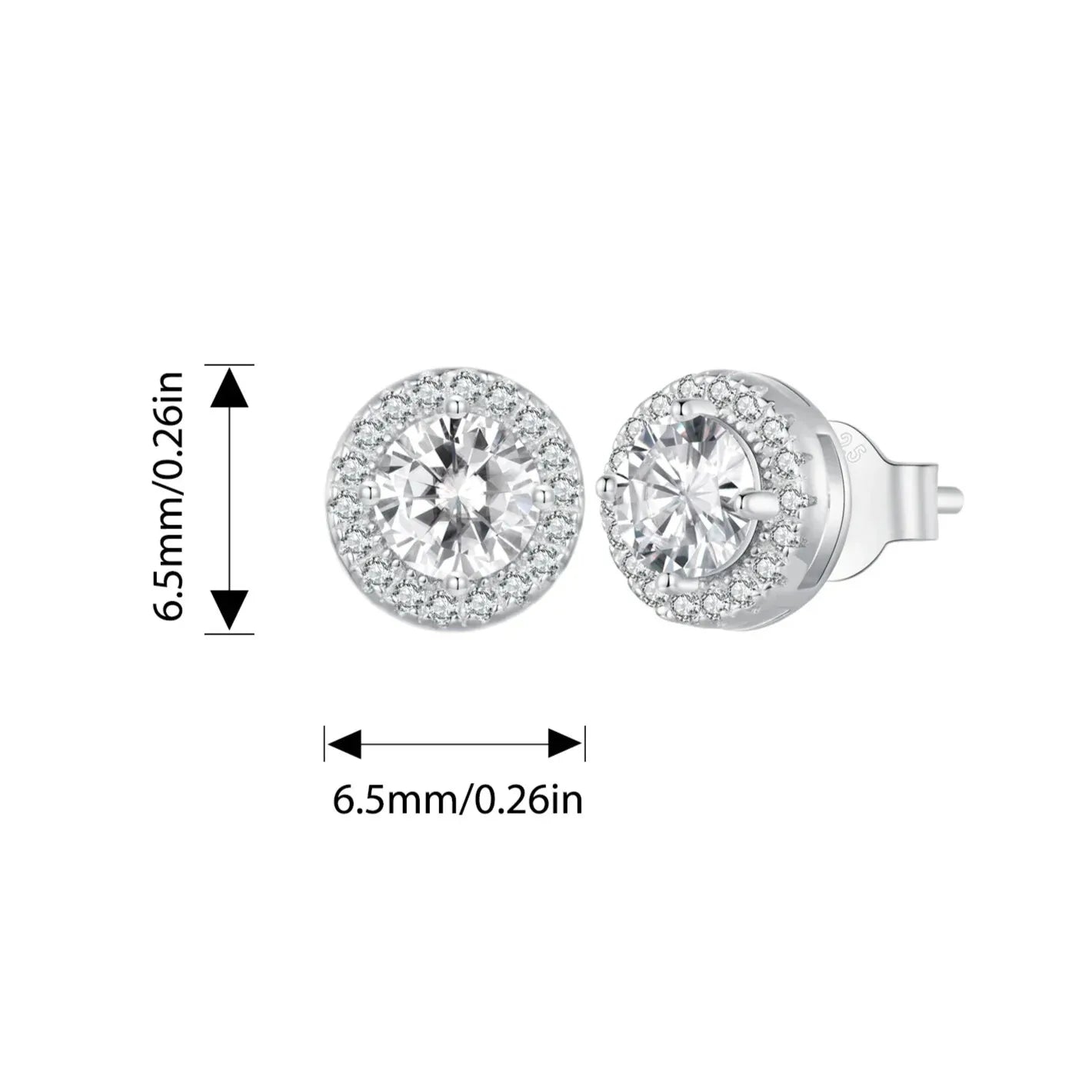 lightweight hypoallergenic silver earrings elegantia size