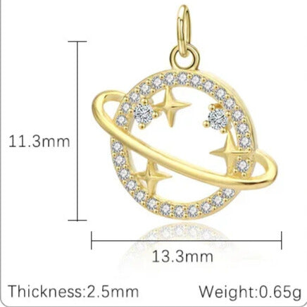 dainty cosmic charm in sterling silver for women