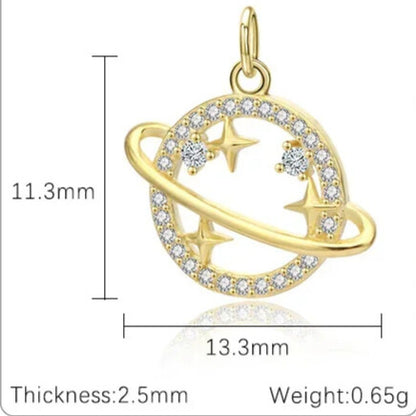 dainty cosmic charm in sterling silver for women