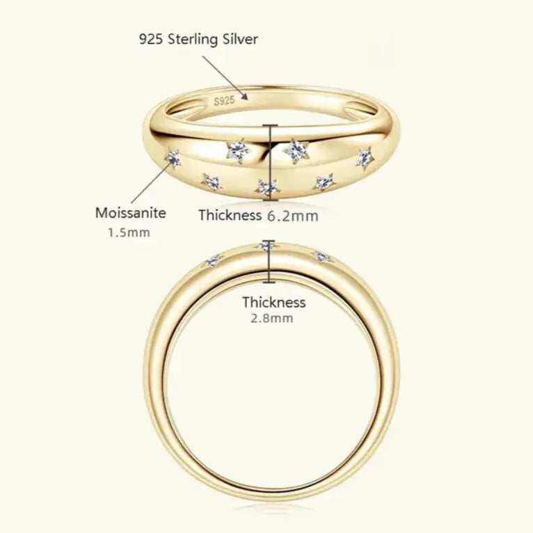 elegantia chunky silver ring detail