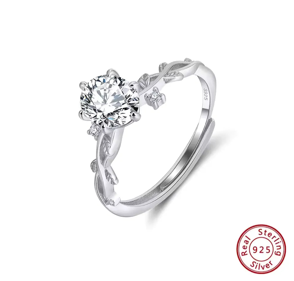 quiet luxury silver ring with oval cz