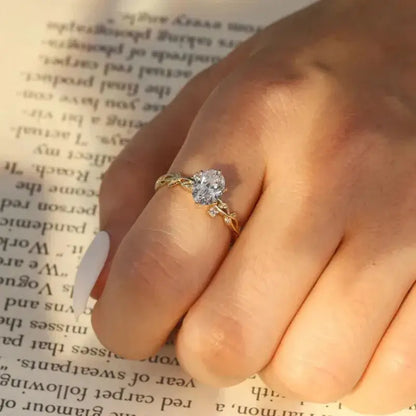 elegant gold solitaire ring for women