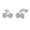 Cherry Stud Earrings – 925 Sterling Silver with 5A Cubic Zirconia