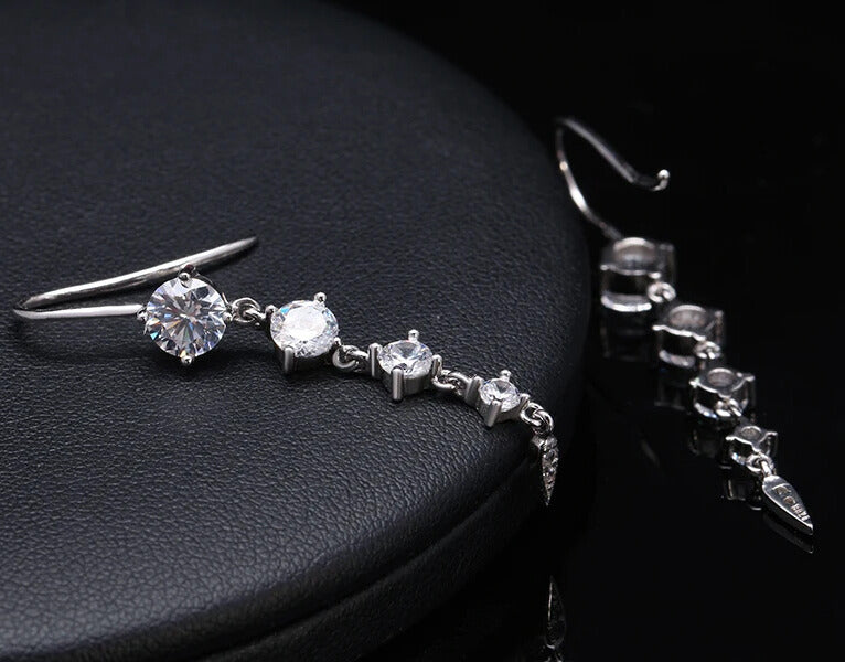 sterling silver crystal earrings for womans