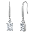 Cubic Zirconia Dangle Earrings – 925 Sterling Silver Elegant Drop Jewellery for Women