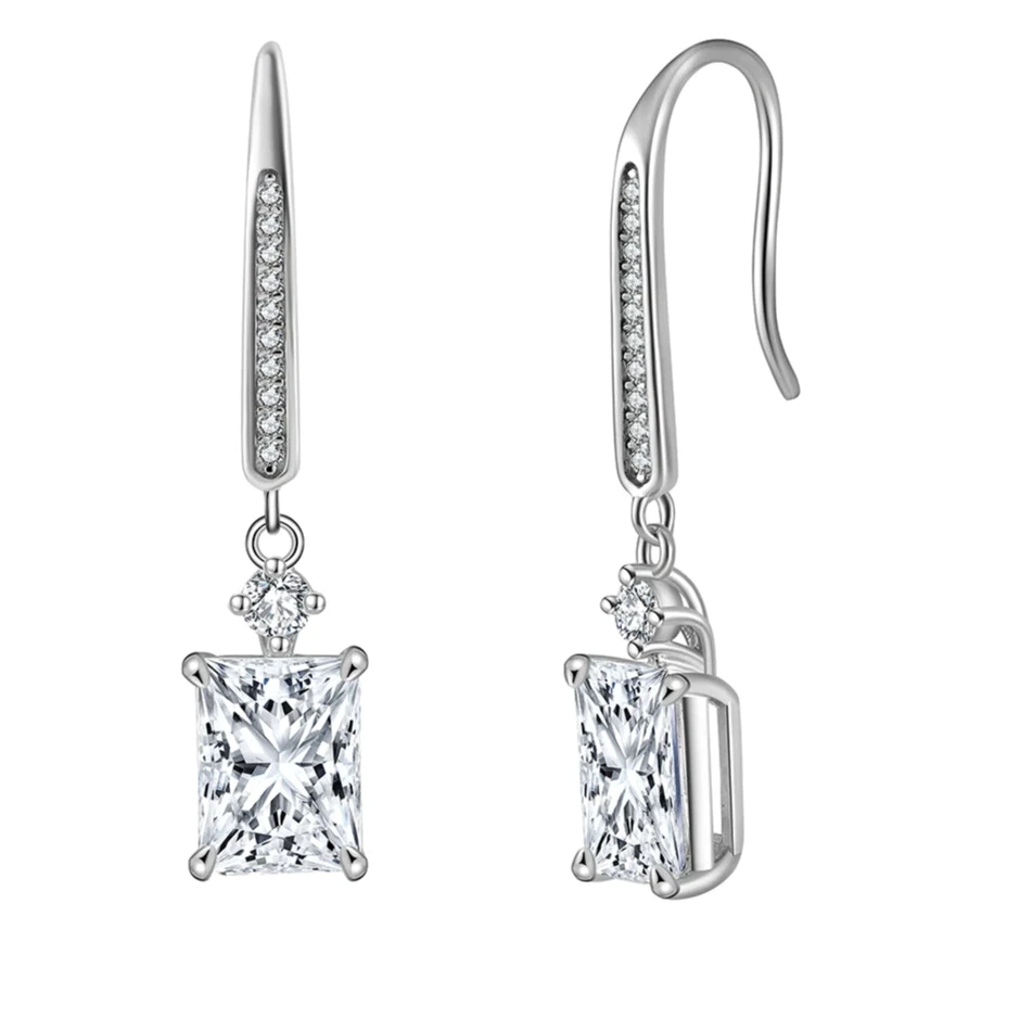sterling silver drop earrings with 8a cubic zirconia elegantia