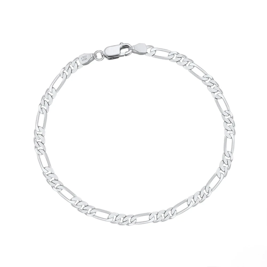 women’s 3.3mm figaro bracelet Italian design