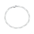 Sterling Silver Figaro Chain Bracelet- Italian Design