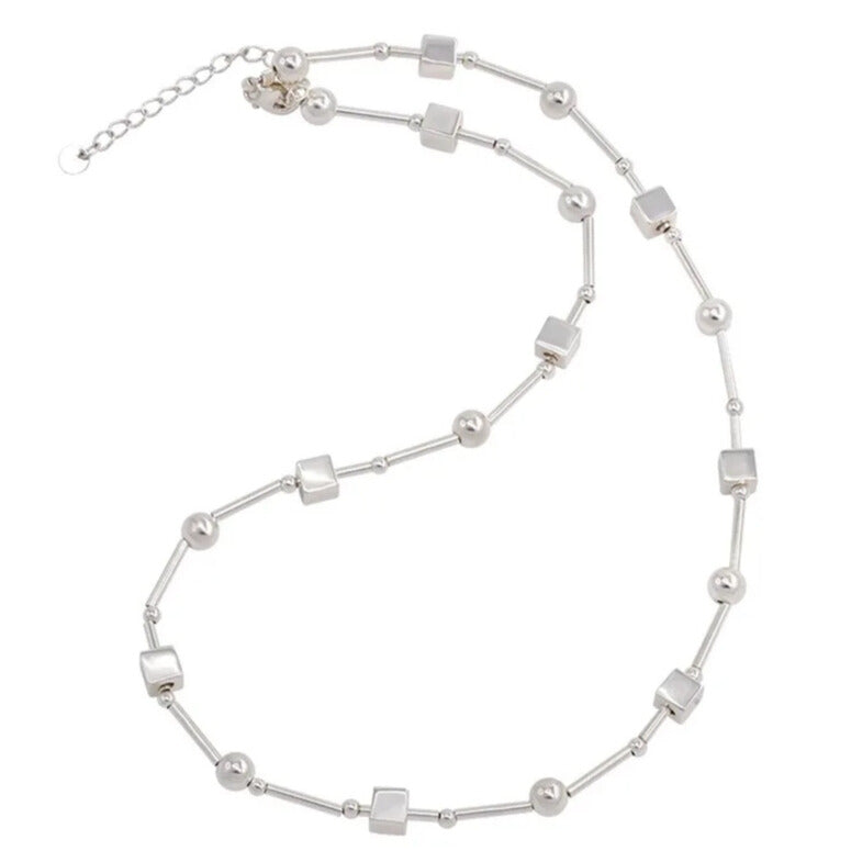 925 sterling silver trendy bead choker necklace for girls