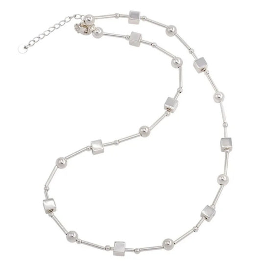 925 sterling silver trendy bead choker necklace for girls