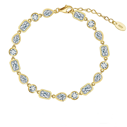 Sterling silver tennis bracelet with 5A cubic zirconia stones